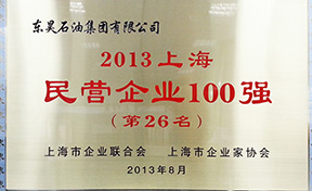 2013上海民营企业100强（第26名）